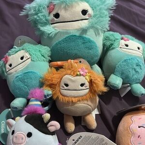 Squishmallows Plush Toy Collection - Yellow, Purple, Blue